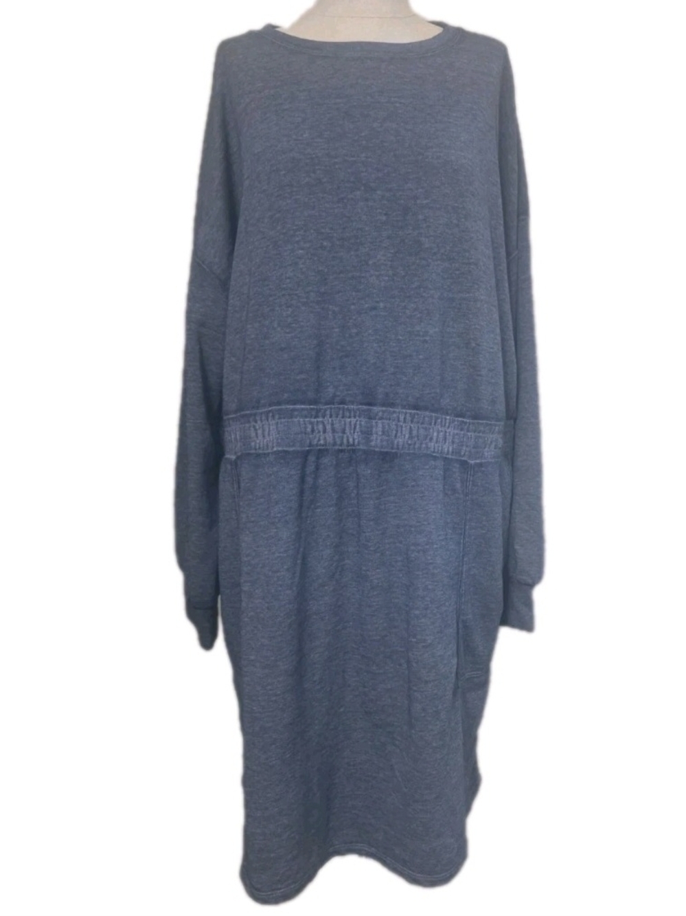 Time And Tru Women's Sweatshirt Dress Dark Navy Blue Wash XXXL (22) NWT